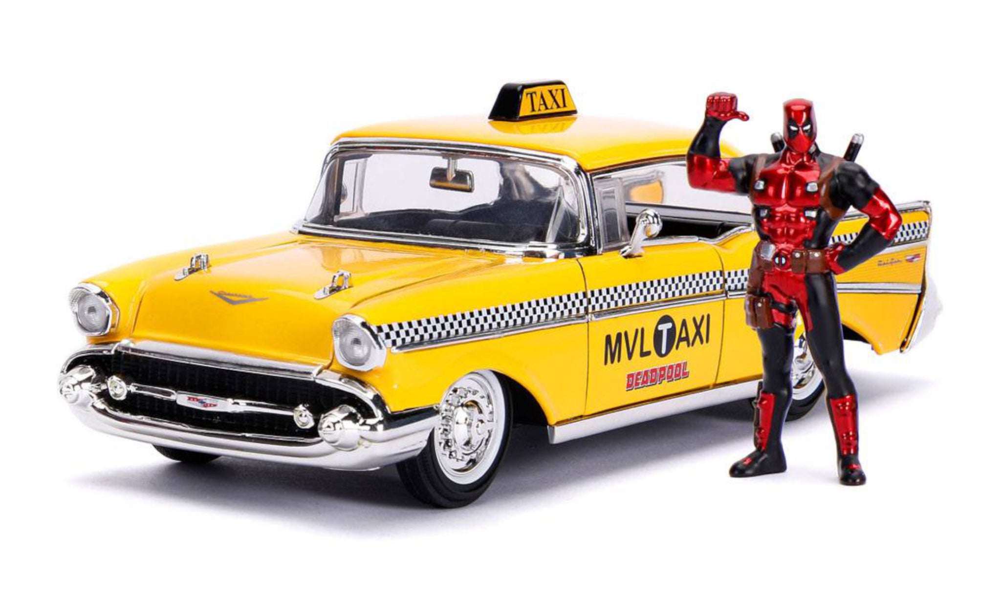 Deadpool Figur und Chevrolet Bel Air 1957 Auto, € 45,- (4623